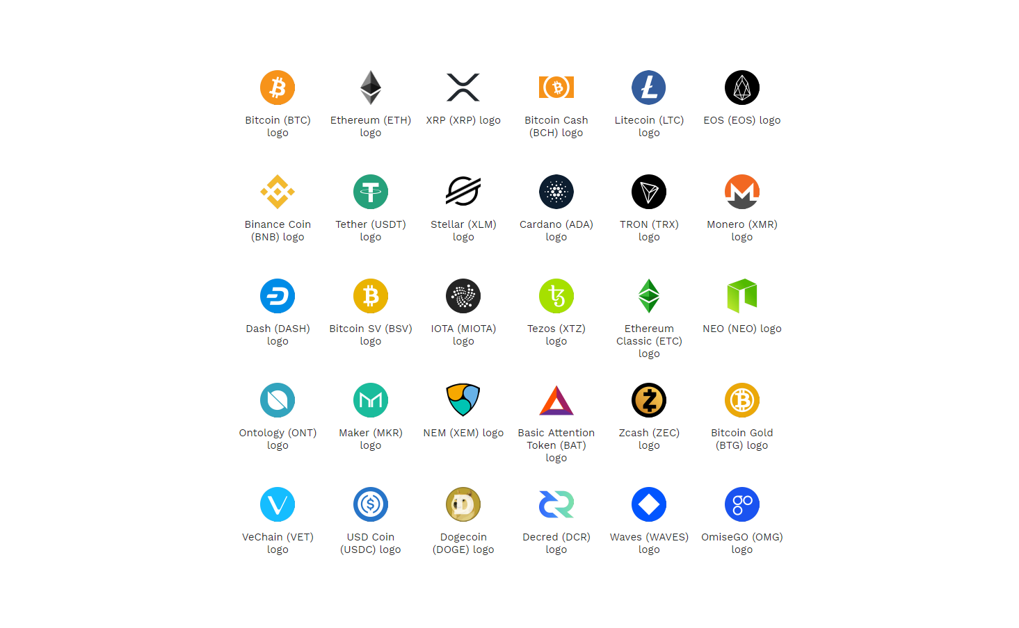 crypto logos svg